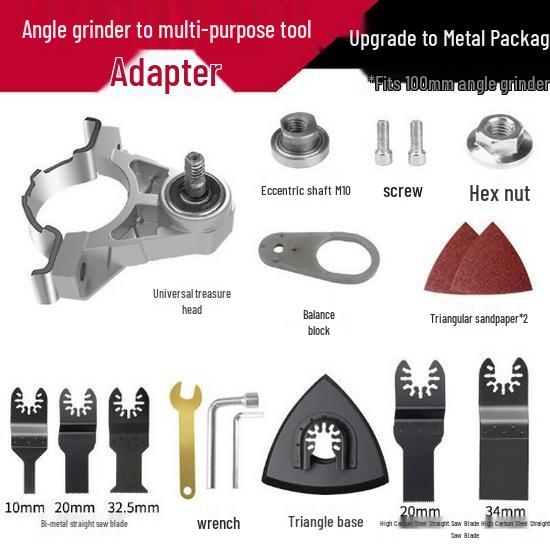 Universal Angle Grinder Conversion Kit: Electric Chisel & Grooving Tool for Woodworking