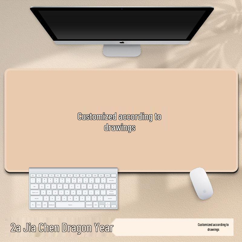 Extra Large 2024 Year of the Dragon Mouse Pad - Festive Red Cartoon New Year Desk Mat for Office