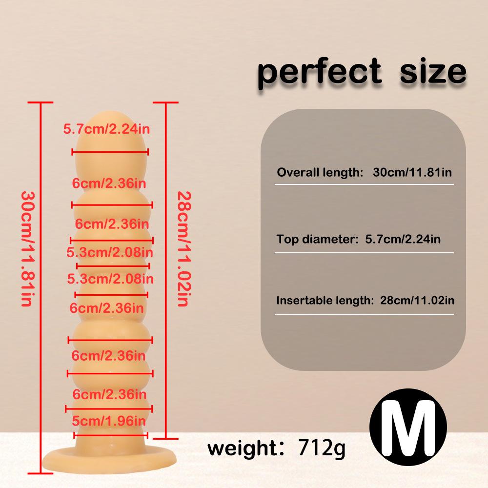 37x7cm Bardzo Duże Gwintowane Koraliki Analne i Dilator dla Mężczyzn i Kobiet