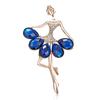 High-End Rhinestone Ballet Dancer Brooch for Women
