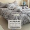 European Style Retro Crinkled Gauze Linen Button-Up Set - Machine Washable, Ideal for Naked Sleep with Fitted Sheet.