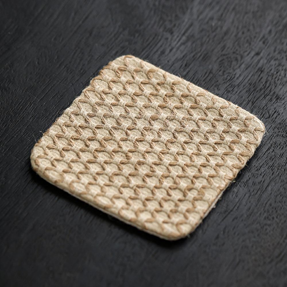 Cloth Teacup Mat Anti-slip Placemats Simple Heat Insulation Pad  Tableware