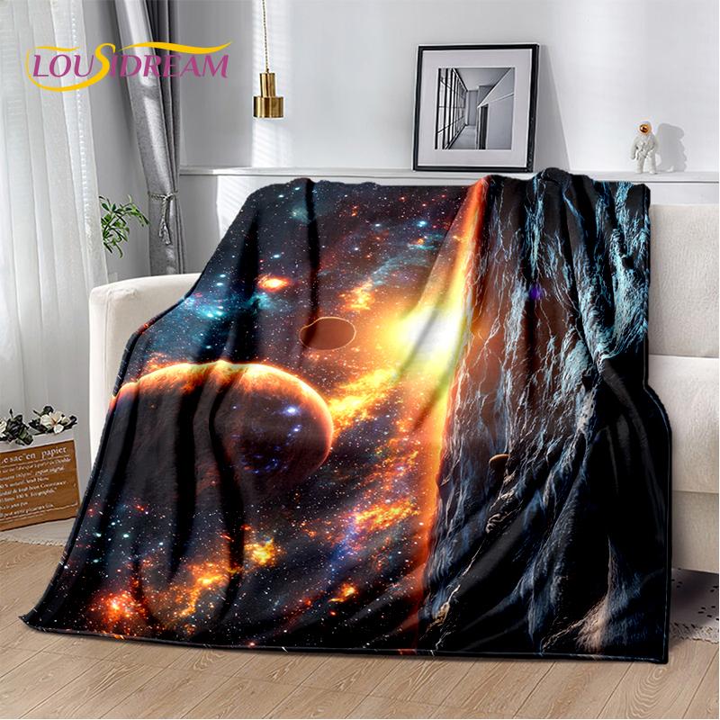 Universe Space Stars Black Hole Galaxy Earth Milky Way Soft Blanket,Soft Throw Blanket for Home Bedroom Bed Sofa Cover kid Gift