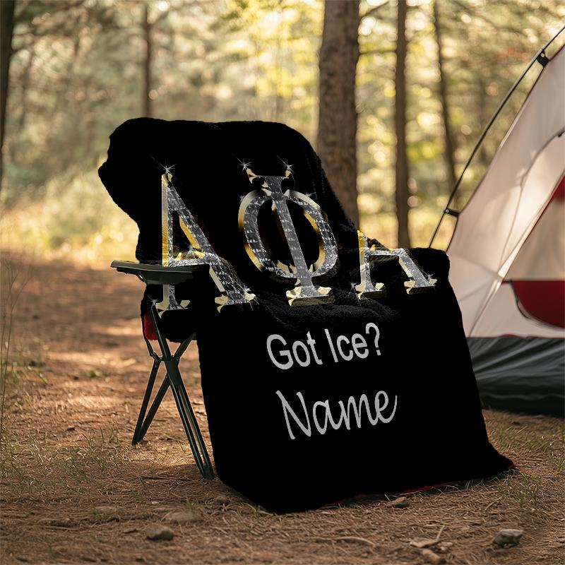Personalized Custom Name Blanket - Alpha Phi Alpha Print Design,Blanket for Sofa,Bed,Travel,Camping - Soft and Warm, Great Gift