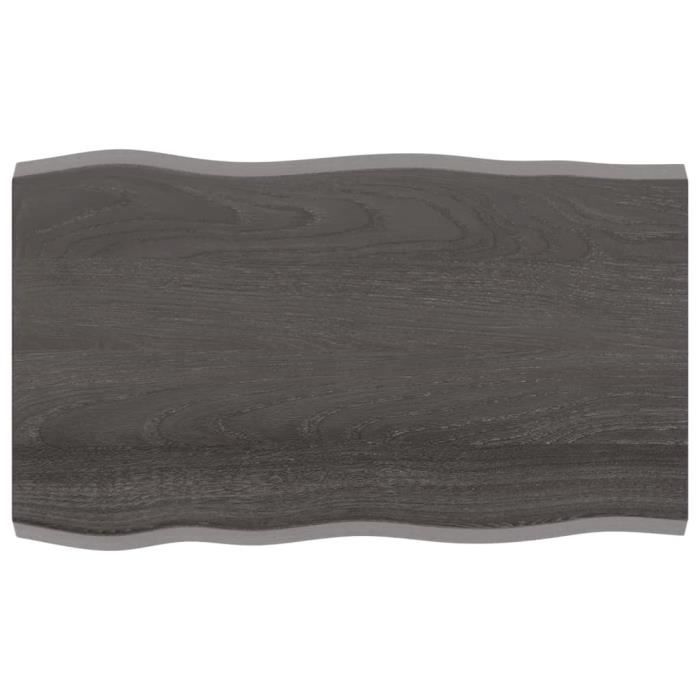 VidaXL Dessus de table bois chêne massif traité bordure assortie 364020