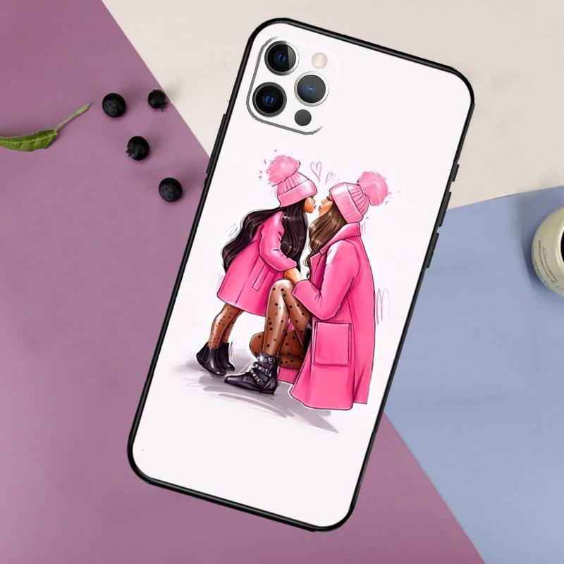 Baby Mom Daughter Girl Son Dad Phone Case For iPhone 16 15 14 13 12 11 17 Pro Max 13 mini 16 Plus 16e 17 Air Bumper Cover
