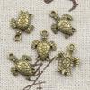 40Pcs Charms Turtle Tortoise Sea 16X12Mm Antique Bronze Silver Color Pendants Diy Craft Making Findings Handmade Tibetan Jewelry