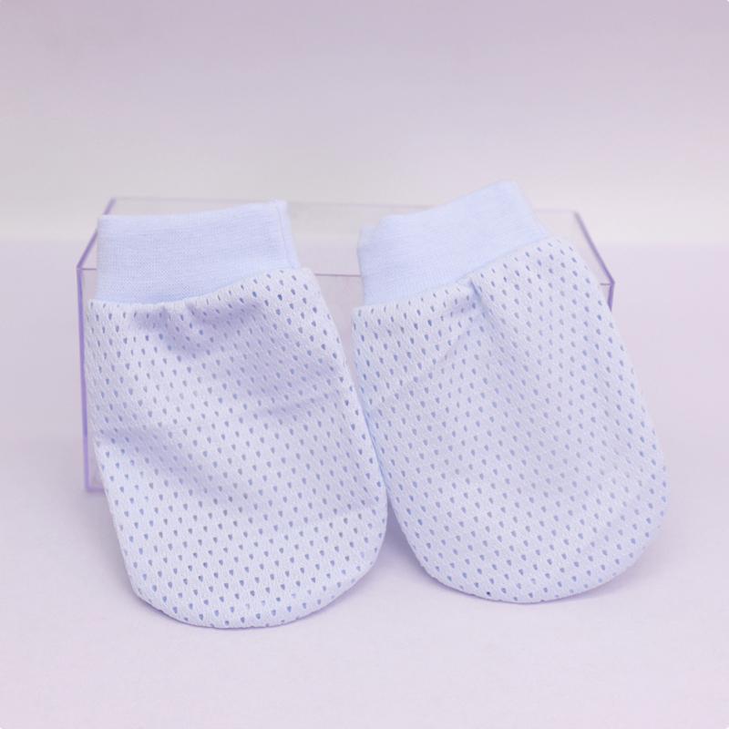 1 pereche de mănuși respirabile pentru nou-născut nailon + spandex mătase de gheață mănuși reglabile anti-zgârieturi pentru bebeluși pentru