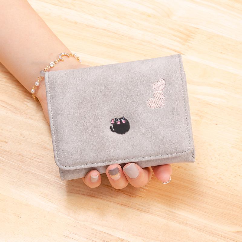 

Women s Trendy Korean Style 2025 Wallet - Cute, Simple, Fresh, and Student-Friendly Folding Money Clip