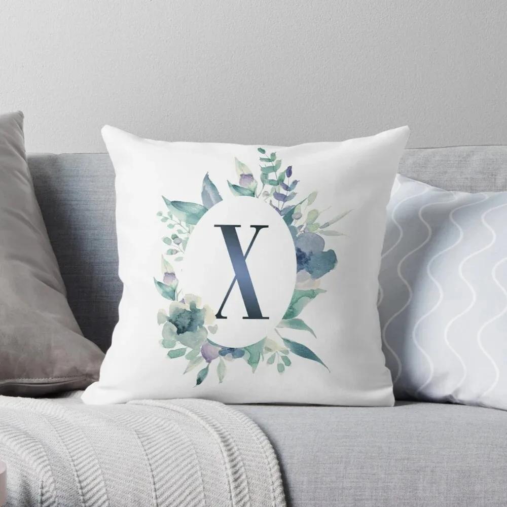 Office Sofa Car Cushion Cover Creative Abstract Letter Flower Print Luxury Home Decoration Pillow Cover