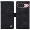 For Google Pixel 9 Pro/Pixel 9 Leather Case Imprinted Checkered Pattern Wallet Stand Flip Phone Cover
