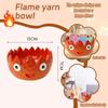 1Pcs Flame Yarn Bowl Tabletop Fun Creative Wool Storage Ornament Tools Resin Crafts Safe Material Portable Compact