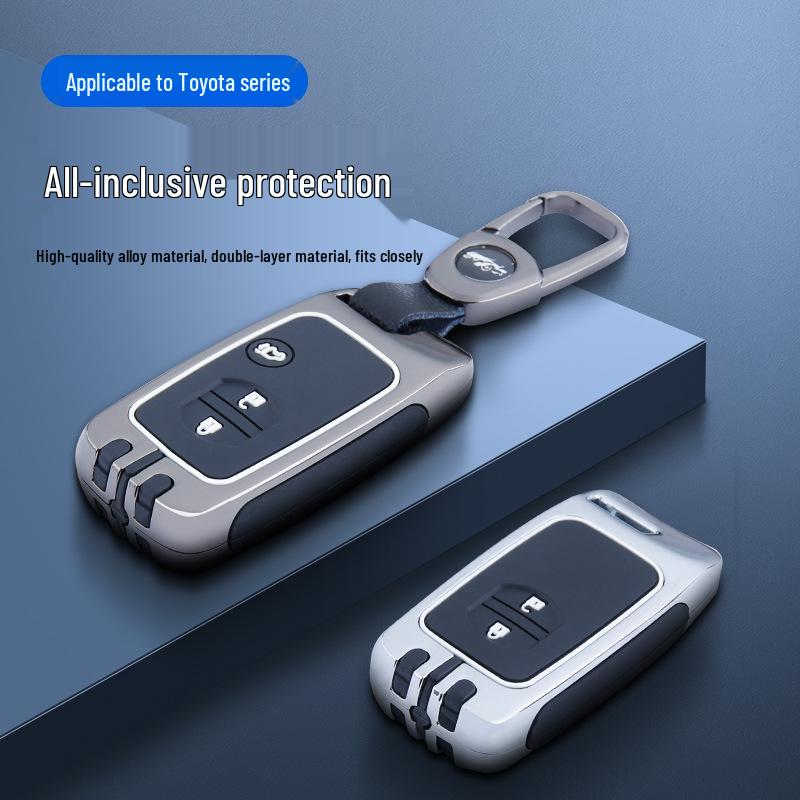 Metal Snap Button Key Case for Toyota: Camry, Crown, Reiz, Prado, Land Cruiser.