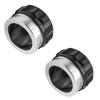 Car Aluminum Weldable Fuel Tank Filler Neck Set Universal Weld-on Fuel Water Inlet Pipe With Radiator Coolant Reservoir Caps 2 P