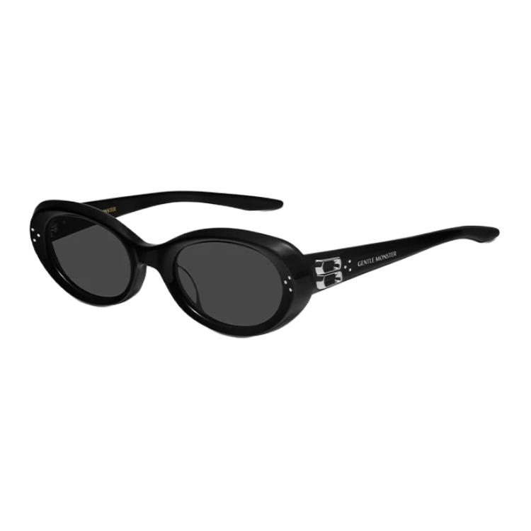 Gentle Monster Pełna Rama Design Owalne Okulary Przeciwsłoneczne Unisex Okulary Przeciwsłoneczne Czarny COCOA-01 54,Black black