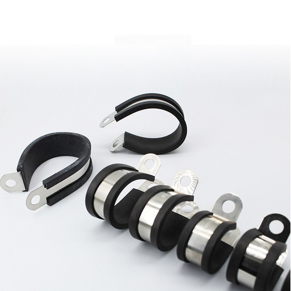 Metal Rubber Lined Clips R-type Cable Fasteners  Hardware Electrical Fittings