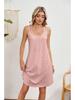 2024 Summer Solid Color Spaghetti Strap Sleeveless Dress