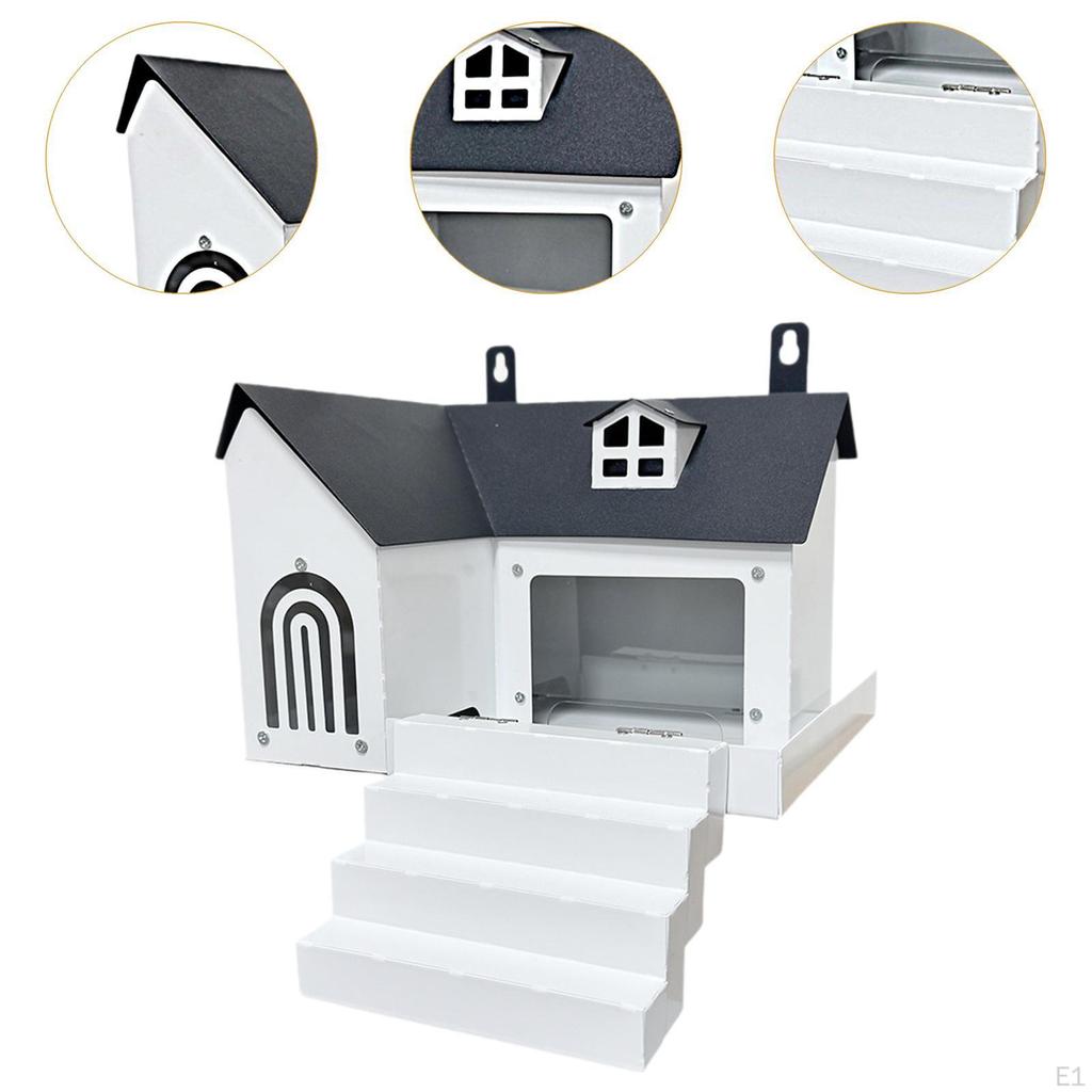 Futterspender für Eichhörnchen, Futtertisch, vielseitig, große Kapazität, Metall, für Mais, einfach zu installieren