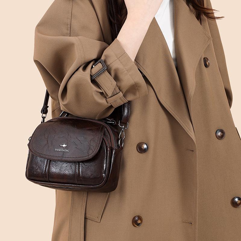 Texture Mom Bag - Small-scale Women's Shoulder Sling Bag for Mid-Age Commuting Handbag