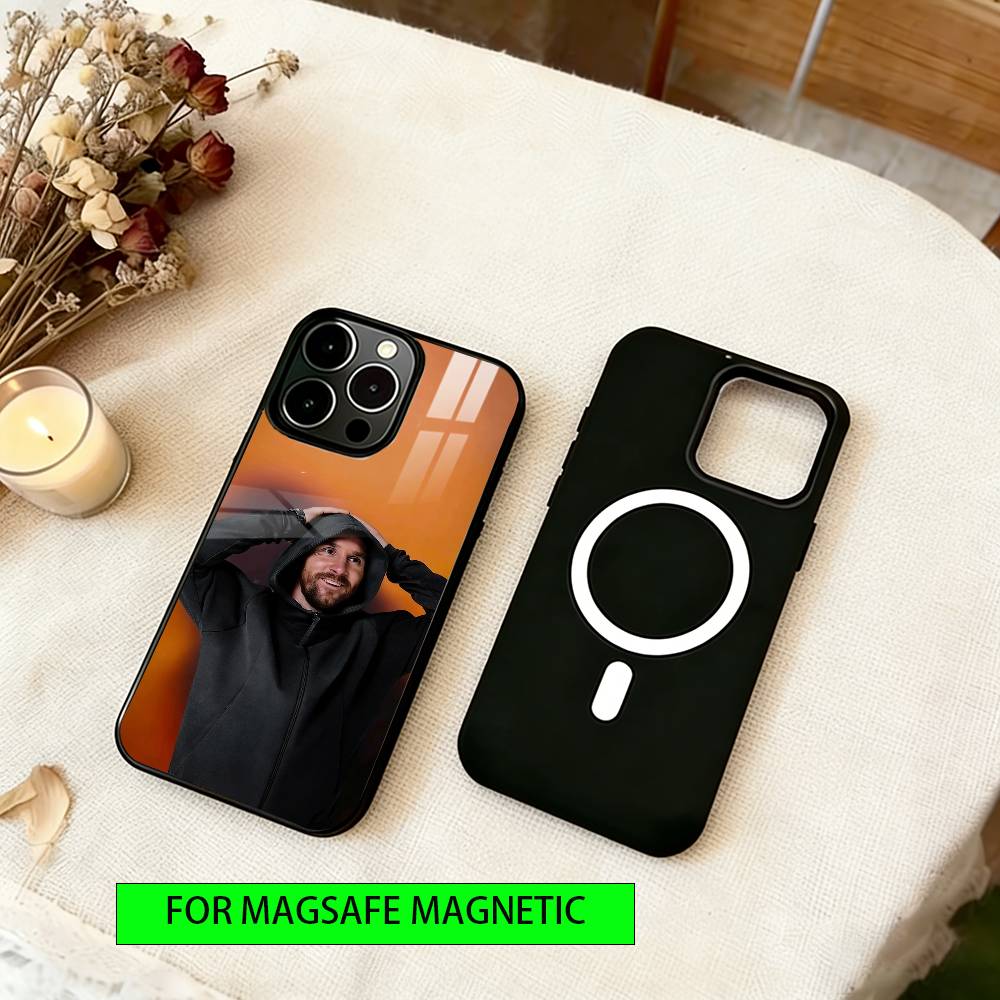 Messi Phone Case For iPhone17,16,15,14,13,12,11 Plus,Pro Magnetic with Magsafe Wireless Charging