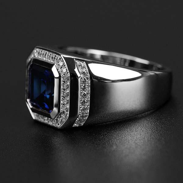 European & American Style Two-Tone Electroplated Zircon Goose Egg Engagement Ring