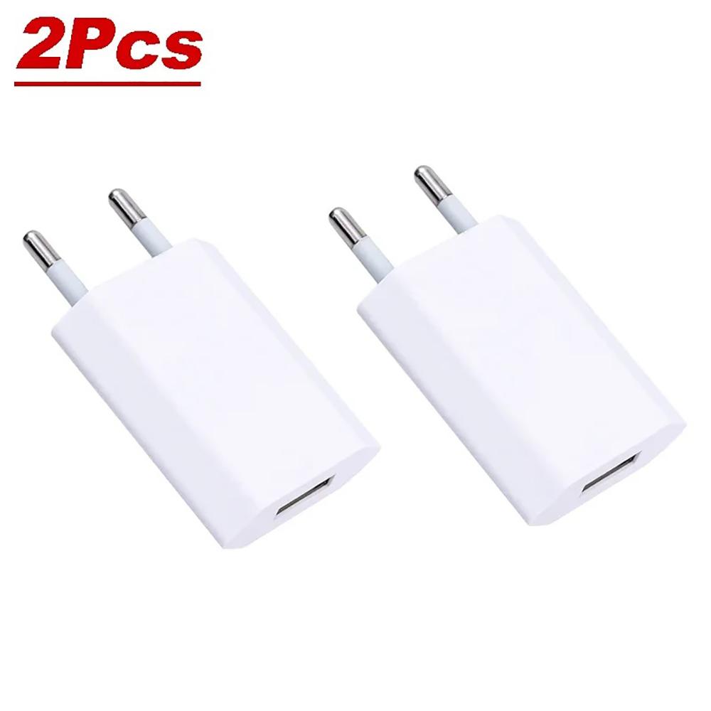 1-5Pcs Mini Universal 5V 1A EU Plug USB Wall Charger Portable Travel USB Power Adapter Charger For Phone Samsung Xiaomi Huawei