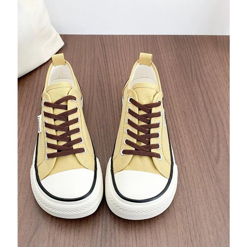 Chaussures en toile, Chaussures à plateforme respirantes à petit talon pour femme, Chaussures à semelle souple