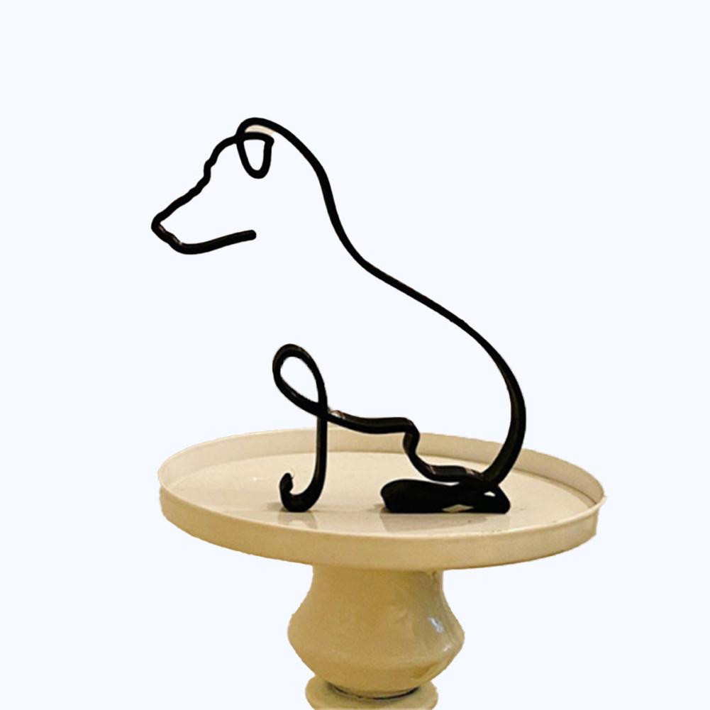 Abstract Simple Minimalist Metal Dog Art Sculpture Decoration Ornament Wall Art Home Office Desktop Modern Art Creative Decors