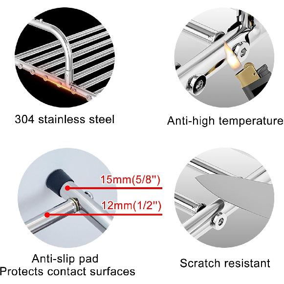 

Foldable Clothes Hanger Rack Laundry Racks Retractable 34 47 62 Space Saving Clothes Drying Rack Stainless Steel Towel Rack for Indoor and 50-86cm