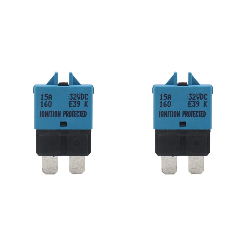 DC 28V ATC Circuit Breaker Blade Fuse Manual Reset Resettable 15 Amp for Marine Rally Automotive Boat Car Accessories Part