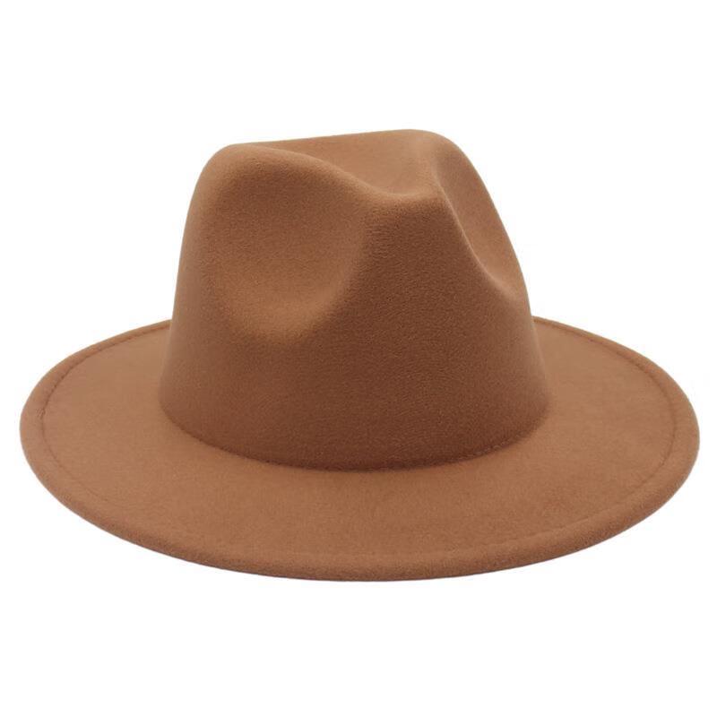 Europese Stijl Vilt Brede Rand Fedora Hoed