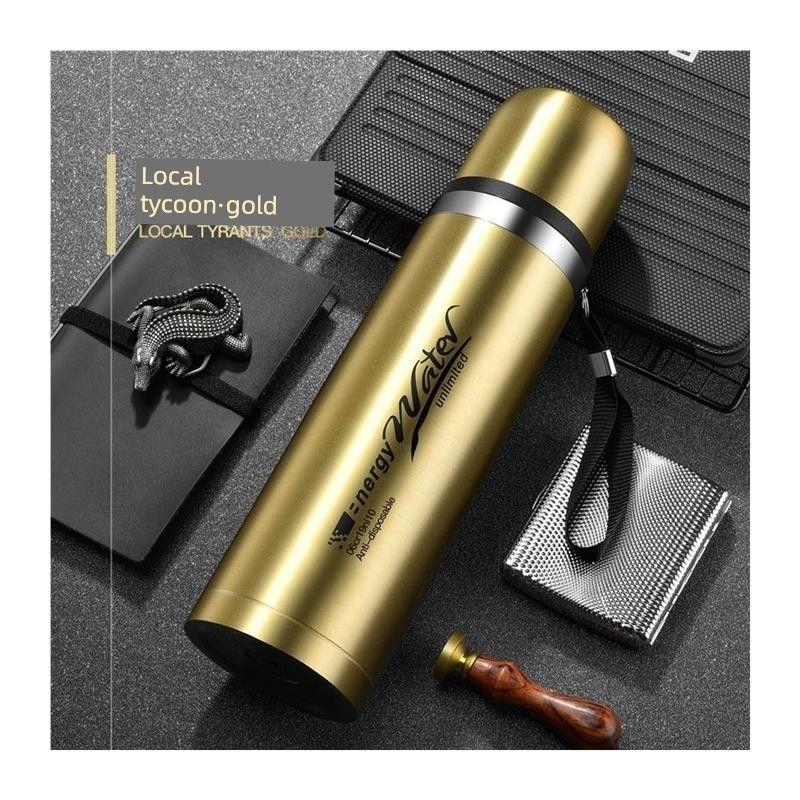 Factory Direct Sale of All Stainless Steel Thermos Cups, 304 Stainless Steel Large Capacity Thermos Cup, Outdoor Portable Travel Bullet-Style Thermos