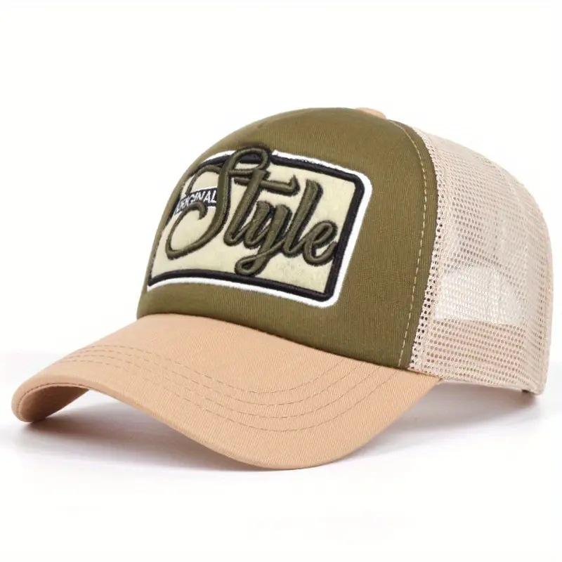 

Модная шляпа от солнца Уличная вышивка буквами Винтажные бейсболки Солнцезащитная Новая унисекс Персональная кепка тракера Уличная хип-хоп шляпа 58-62CM