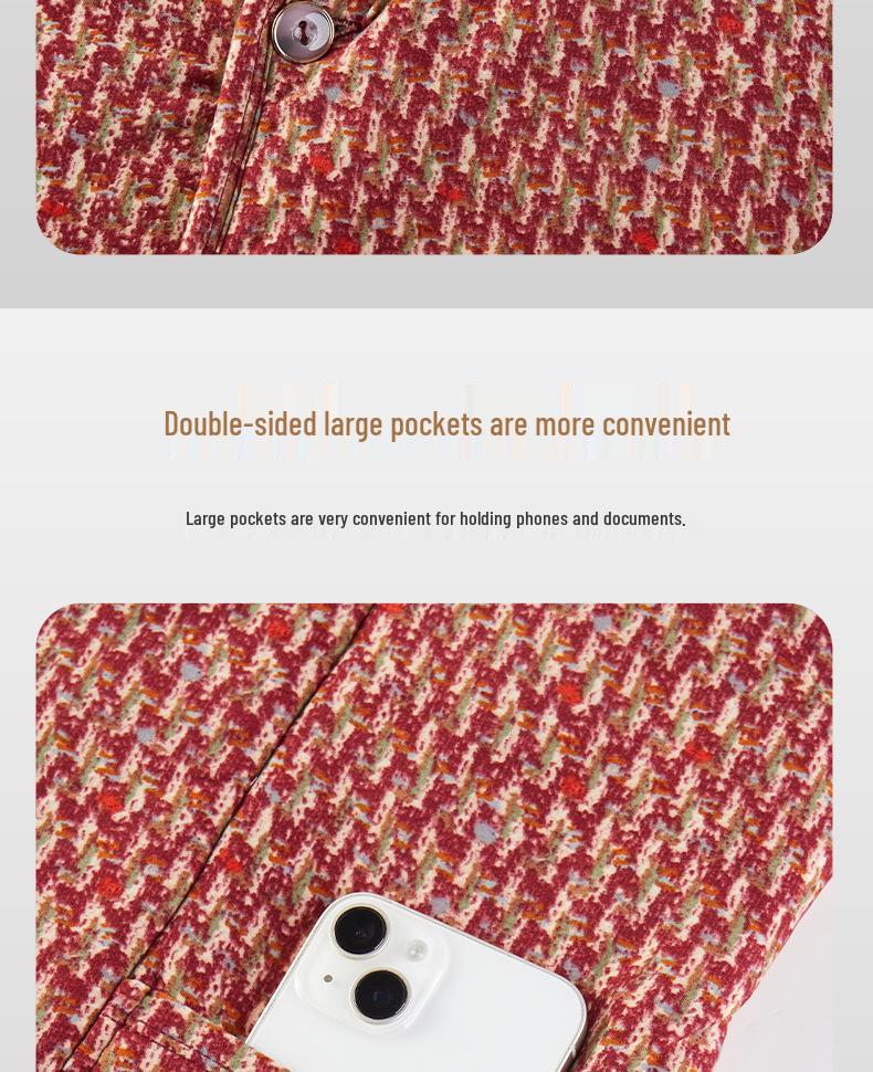 Grandma's Lightweight Winter Cotton Jacket - Warm, Short, Padded Coat for Mom