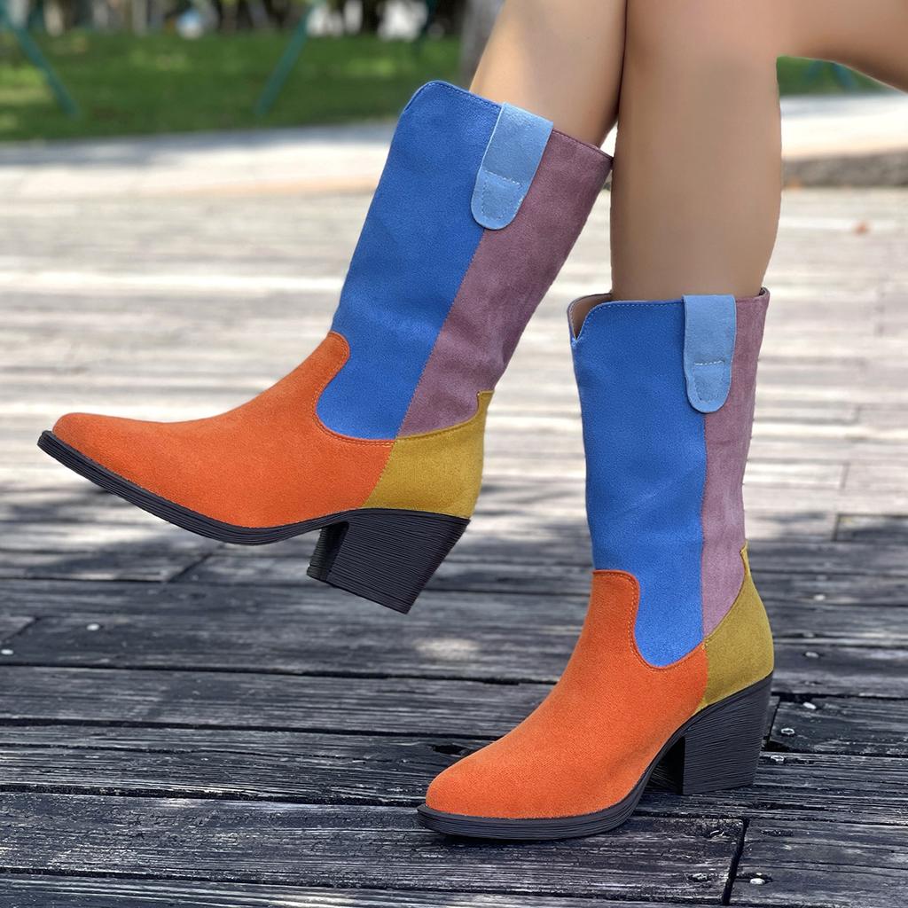 Fashion Women Ankle Boots  Luxury Causal Non-slip Versatile Shoes Women Spring and Autumn Fashion Mid-Calf Boots Women Zapatos De Mujer