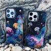 Marine Creature Jellyfish Phone Case For iPhone 16 15 Pro Max Plus 14 13 Mini 12 11 Pro Max Shockproof Laser Back Cover Fundas