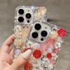 Glitter Bling 3D Floral Phone Case For XiaoMi Poco X7 Pro 5G X6 X5 X4 X3 Rhinestone Rose Flower Crystal Cover