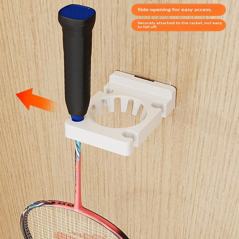 Vægmonteret Badmintonketcherholder Uden Boring Med Boldophæng Opbevaringsstativ Til Tennis Pickleball Ping Pong Paddle