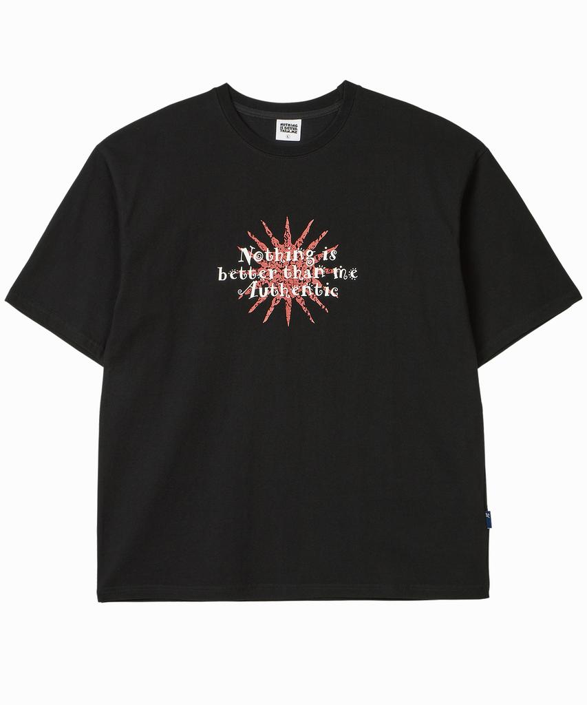 Nasttingijeubeleoldaenmi Sun Lettering Tee_Black