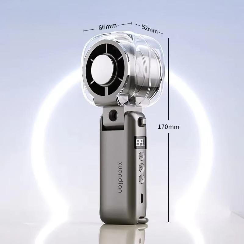 High Speed Turbo Handheld Misting Fan Semiconductor Ice Cooling Foldable USB Mini Portable Wind Cannon Cannon Office Outdoor