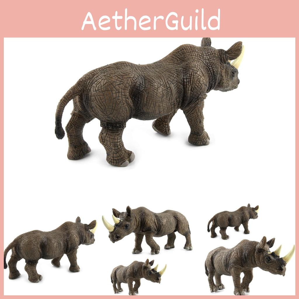 Detailed And Durable Rhino Figurine Made Of Pvc Perfect For Gifts And Display