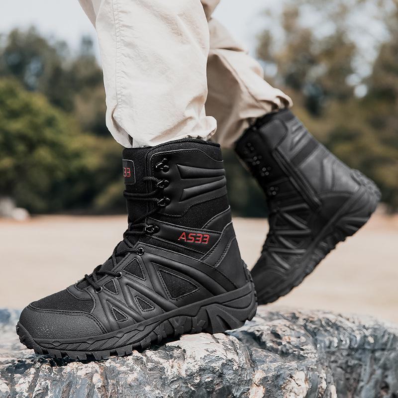 Men's Waterproof Desert & Hiking Boots - Lightweight, Breathable, Sandproof Tactical Combat Footwear for Outdoor Activities