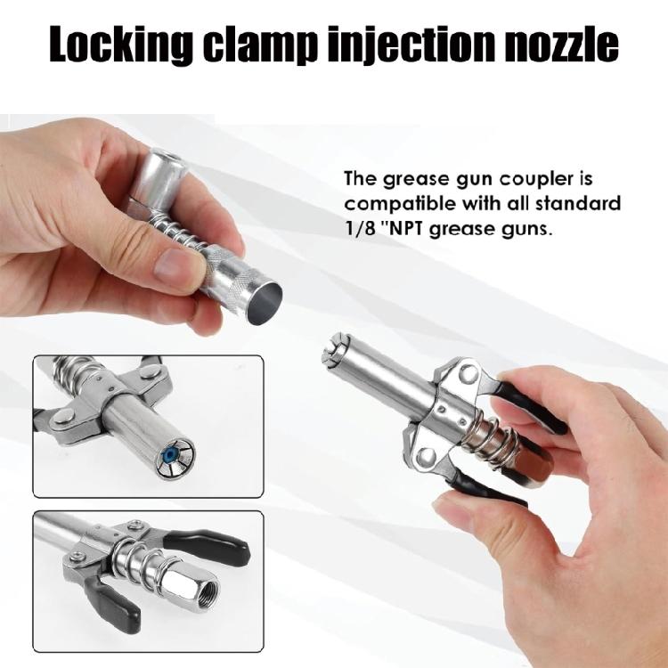 Industrial Grease Needle Nozzle Couplers Set for Hard Reach Areas Efficient Lubrication Mechanical Fittings Repair Shops