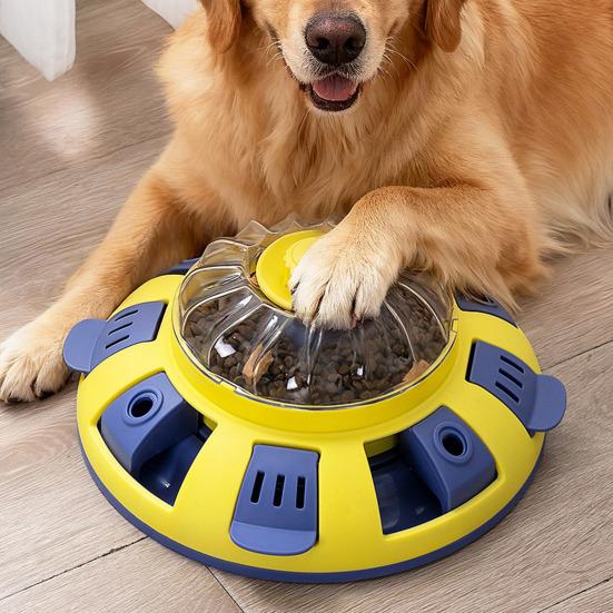 Dispensador de Premios para Mascotas Alimentador Lento Ajustable Perros Juguete de Rompecabezas Interactivo Estimula el Instinto de Búsqueda de Comida para Gatos Entrenamiento Y Enriquecimiento