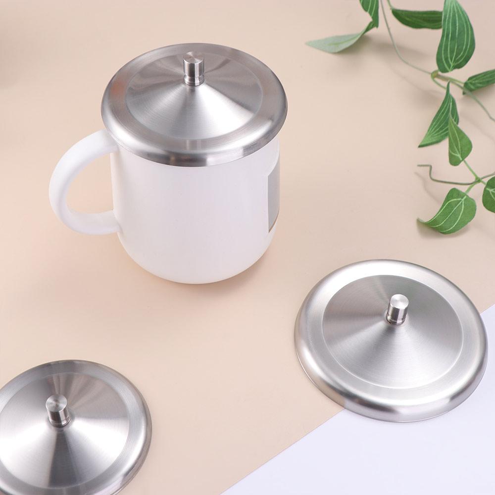 Dust-Proof Stainless Steel Cup Lids Durable Drink Cup Lids Sealed Lids Kitchen Drinkware