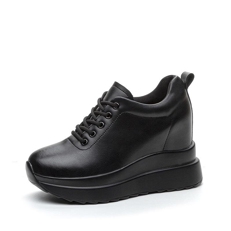 Trendy Summer Women's Shoes New Hole Shoes Thick-soled Muffin Inner Height Increase Casual Cotton Single Shoes