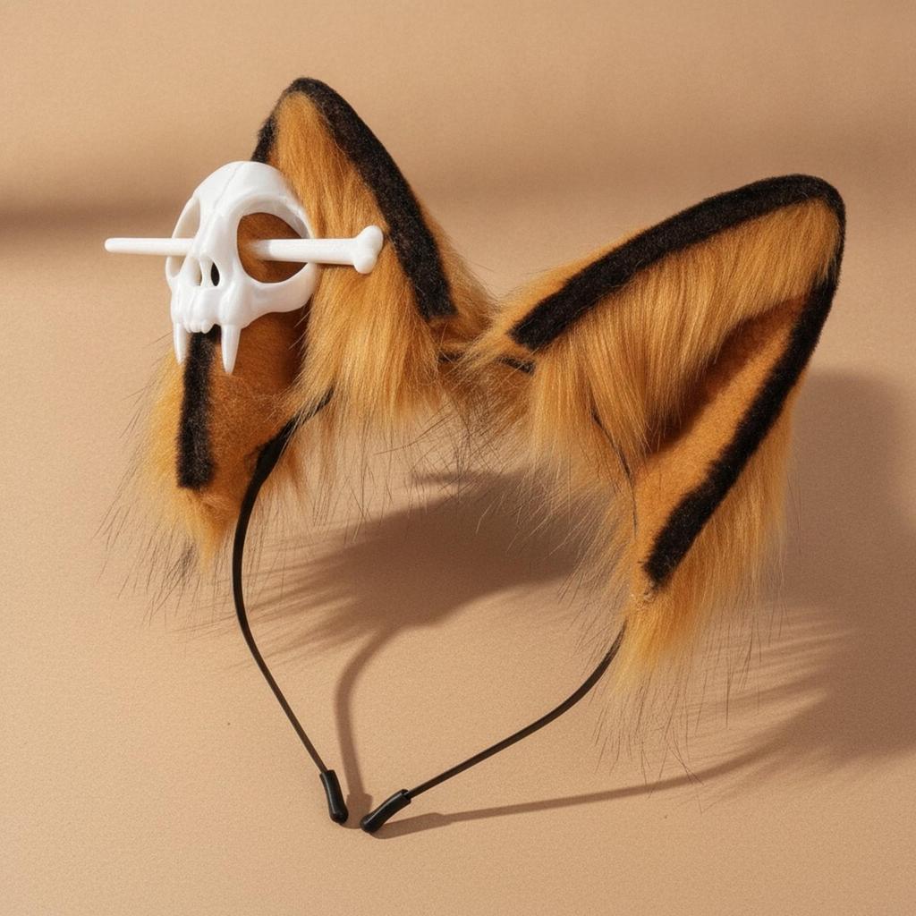 Furry Animal-Ear Costume Headband Soft Ear Hairband Cute