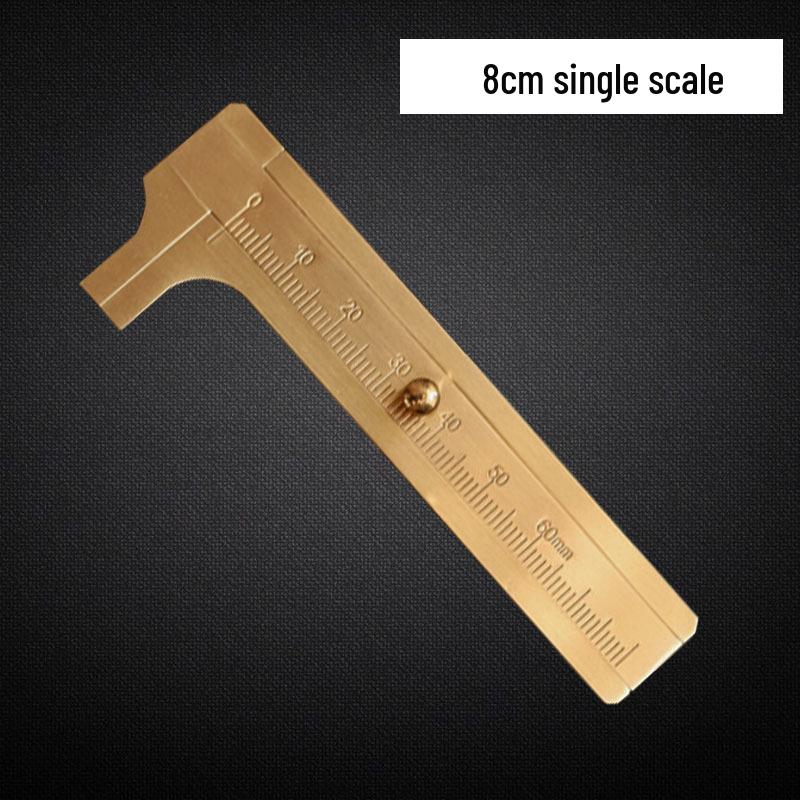 Portable Brass Vernier Caliper: Mini Retro EDC Tool for Outdoor Measurement