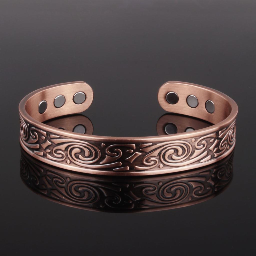 New Viking Magnetic Antique Red Copper Bracelet Popular Open Vortex