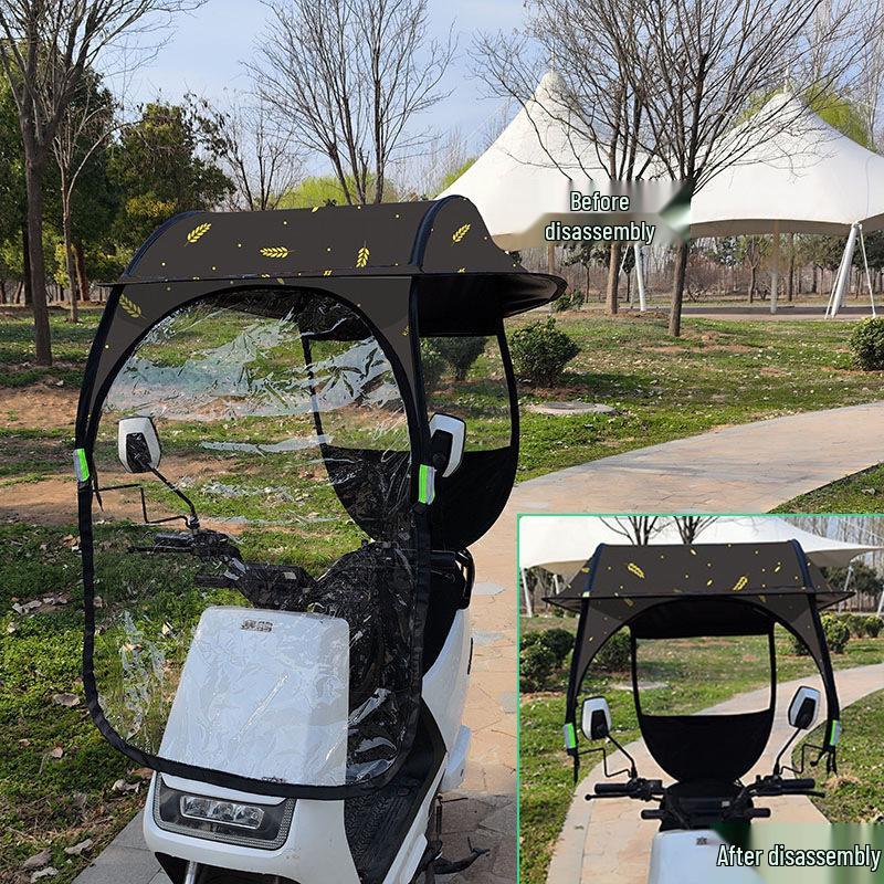 Universal Thickened Motorcycle and Carport Detachable Sunshade Canopy for All Seasons